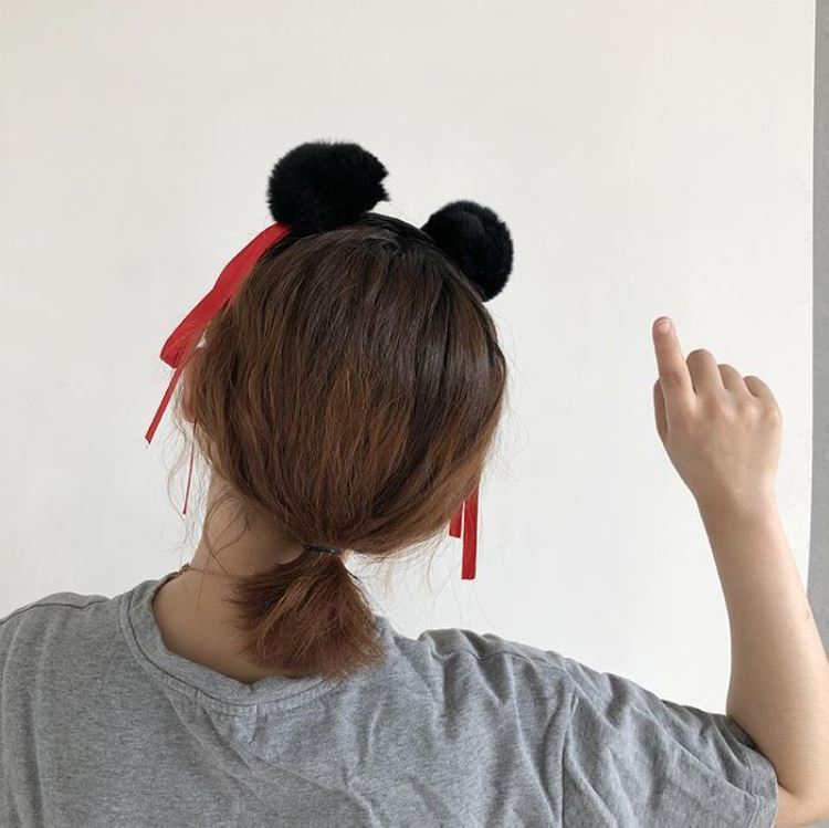 小女孩儿童丸子头发圈两个双丸子头哪咤头饰中国风超萌造型发箍