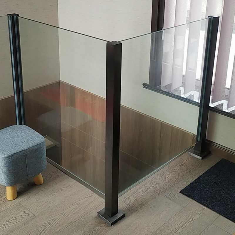 室内家用不锈钢楼梯扶手阁楼护栏 简约阳台玻璃围栏 户外栏杆