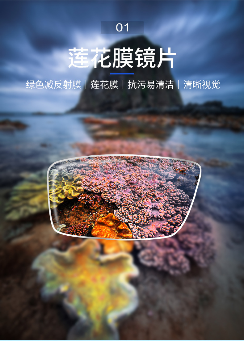 蔡司镜片a系列莲花膜树脂镜片 抗辐射抗紫外线