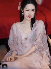 新中式新娘晨袍婚礼敬酒服高级感结婚订婚礼服仙女晨拍性感连衣裙