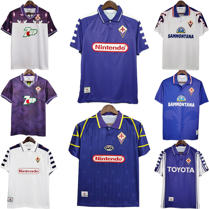 9899佛罗伦萨足球服9号巴蒂斯图塔10号鲁伊科斯塔主客场复古球衣