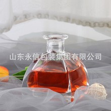 跨境新款玻璃小酒瓶伏特加威士忌洋酒瓶透明分装果酒瓶密封红酒瓶