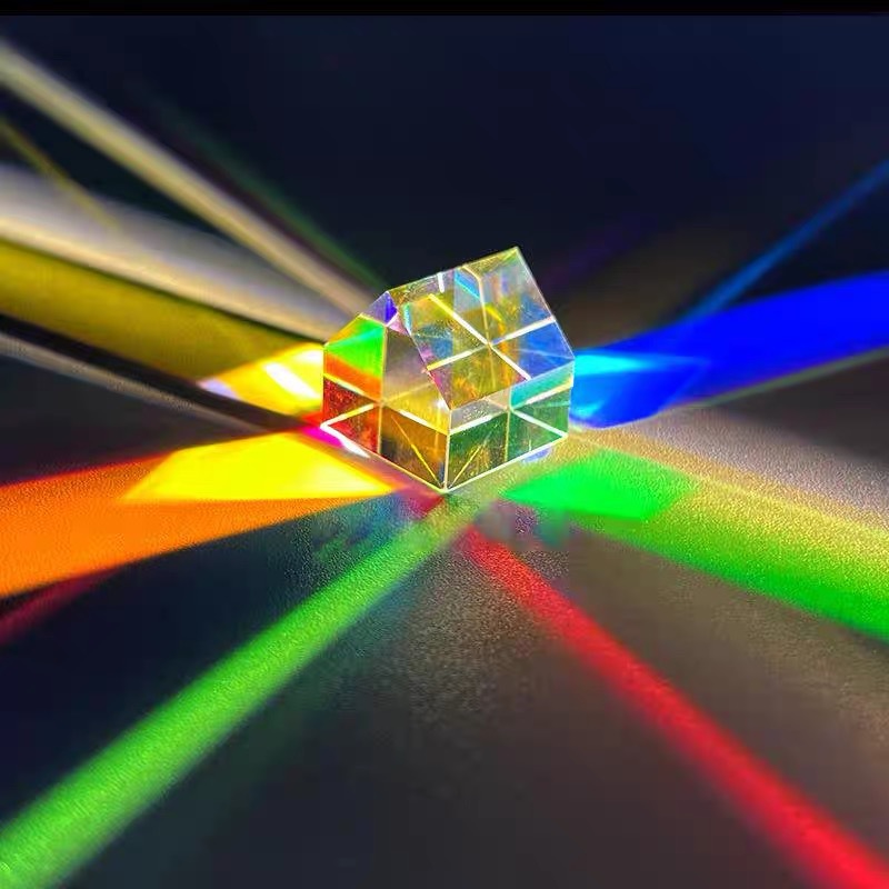 光之立方三棱镜 玻璃透镜 合色棱镜 激光镜片投影灯红点瞄准镜片