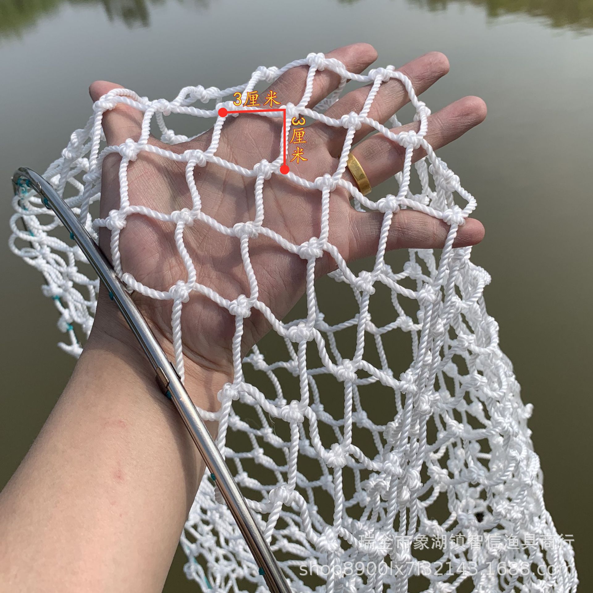 不锈钢抄网木把抄网木柄抄网九股线密眼鱼捞抄网长柄渔具网兜批发