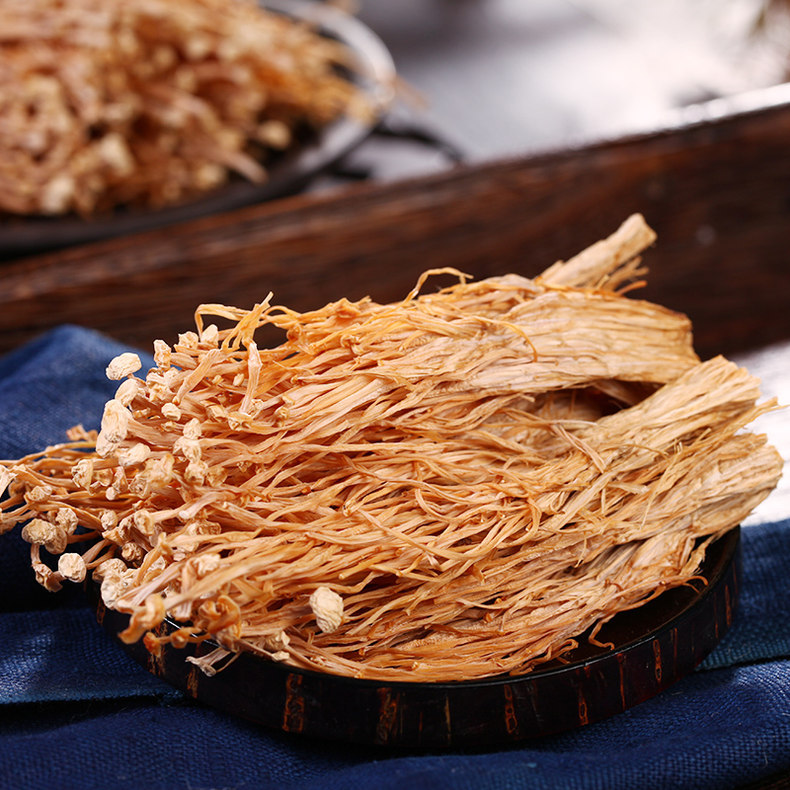 庄鑫古田金针菇干货剪根未开伞白金针干金针香菇食用菌500g