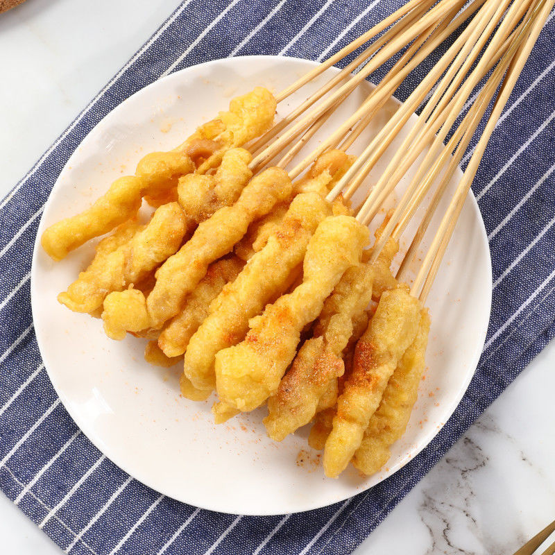 小酥肉串鸡肉串成都口味小肉串油炸手把串烧烤商用100串裹粉肉串