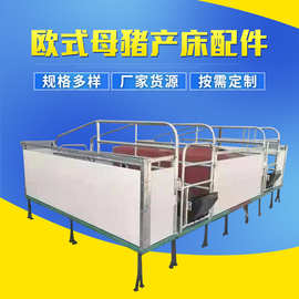 热镀锌双体母猪产床产保一体床配件 复合板定位栏母猪分娩床配件