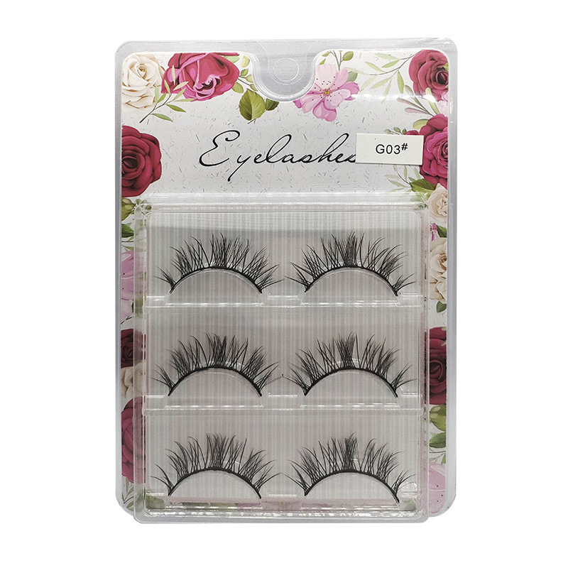 No Makeup Nude Makeup Comic Eye G03# False Eyelashes Big Eye Comfortable Curling Three-Dimensional Repeatable Factory in Stock Wholesale