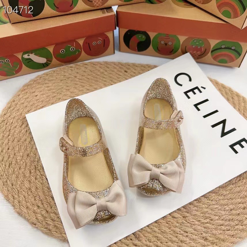 梅丽莎童鞋女童凉鞋mini melissa迷你蝴蝶结鱼嘴软底单鞋香香鞋女