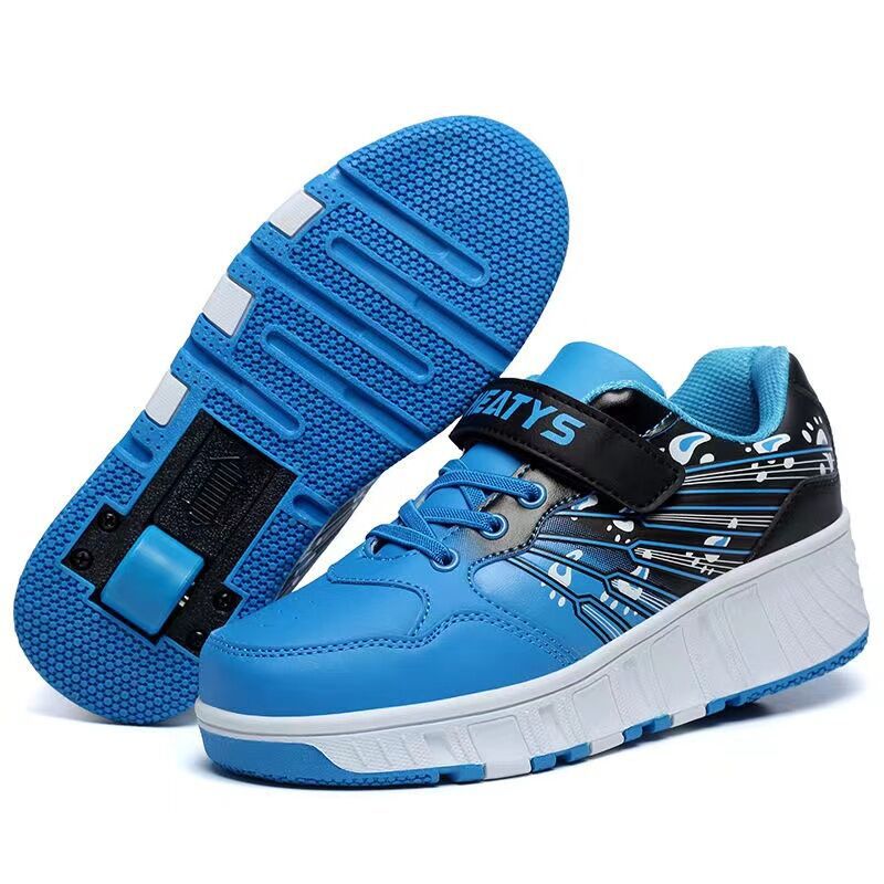 步乐高暴走鞋 双轮led灯鞋 轮子鞋 学生轮滑鞋 轮滑鞋厂家直销