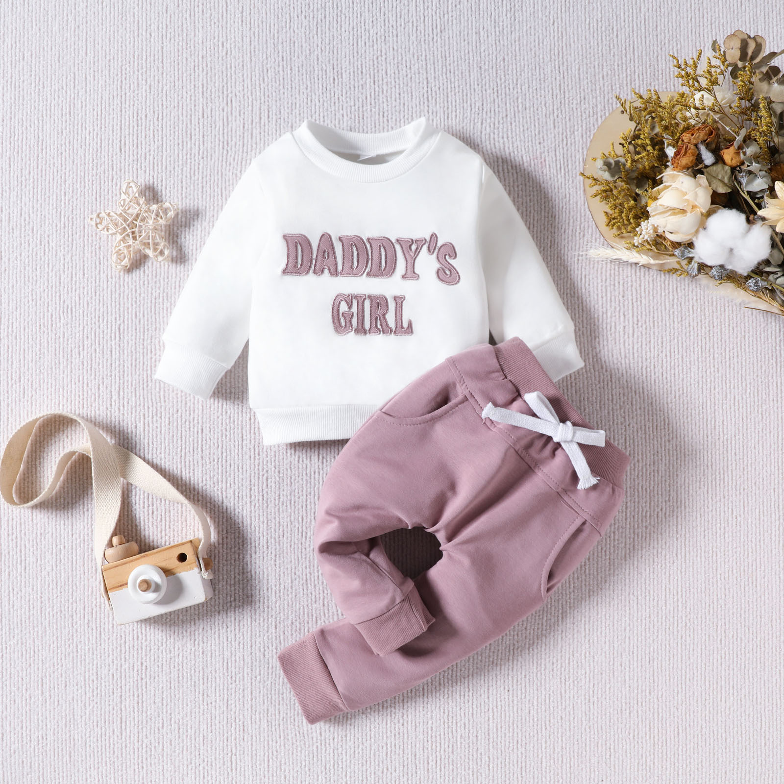 Baby Spring and Autumn Long Sleeve Top and Trousers Two-Piece Set Baby Clothes Sports European and American Boys' and Girls' Suit