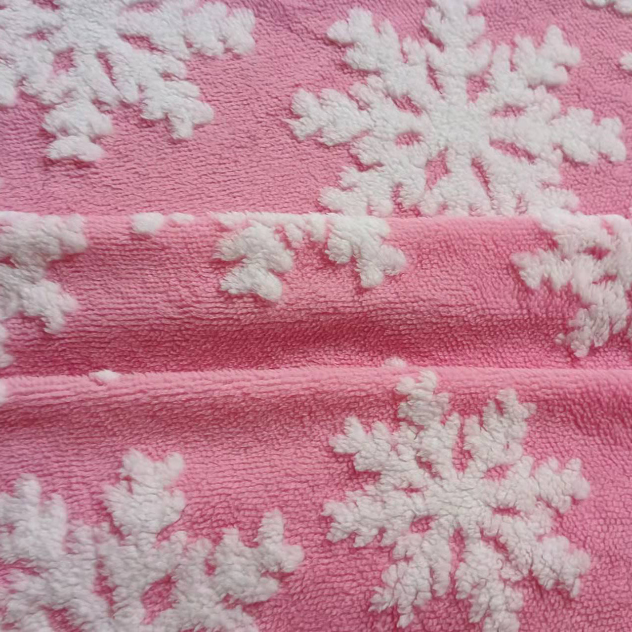 摇粒绒雪花印花