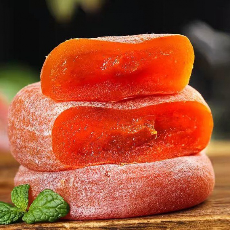 流心子包邮级吊柿子干工厂批发亚马逊代发干柿饼热帖柿霜是怎样形成的