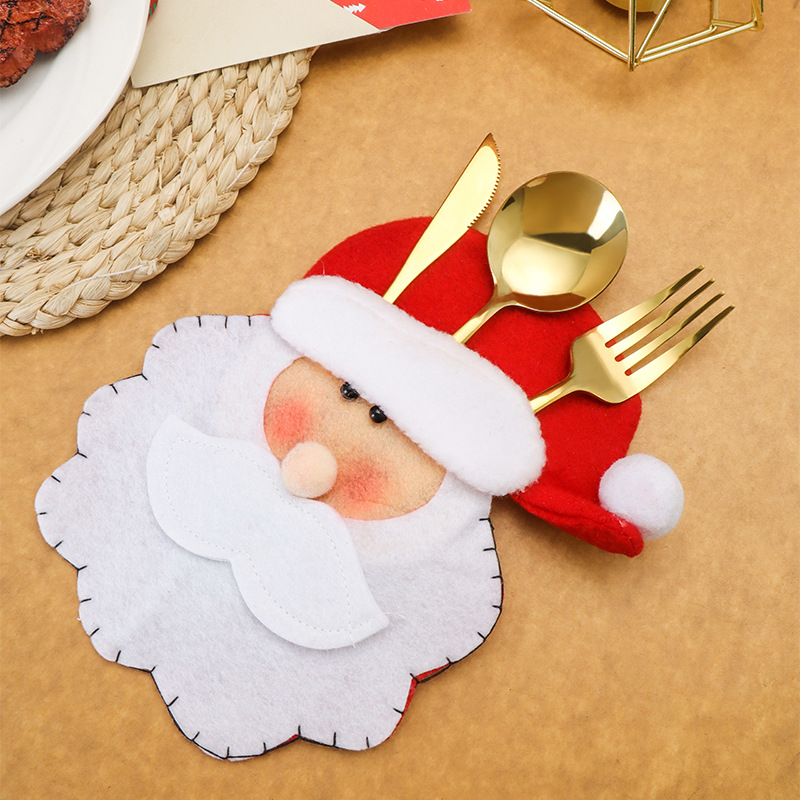 Stainless Steel Santa Claus Tableware Set Modern Simple Main Meal Knife, Fork and Spoon Gift Factory Wholesale Spot