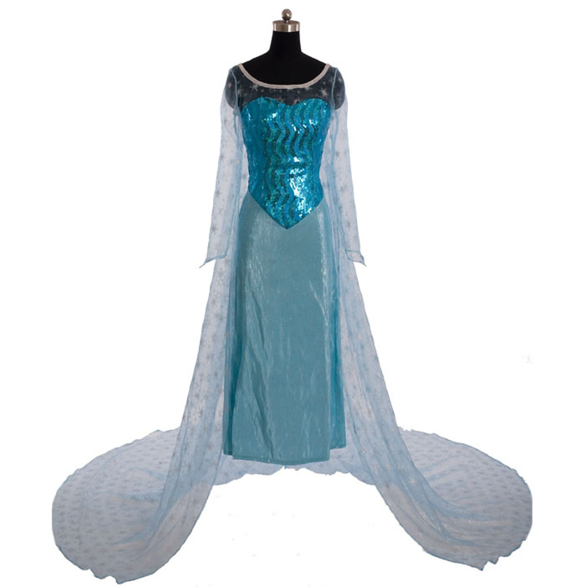 礼服elsa艾莎女王冰雪奇缘礼服 成人/女童 cosplay动漫礼服-阿里巴巴