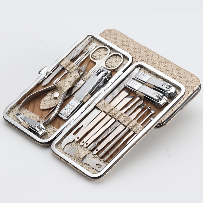 Factory in Stock 8-19 Pieces Stainless Steel Nail Clippers Set Nail Scissor Set Pedicure Knife Manicure Set Manicure Implement