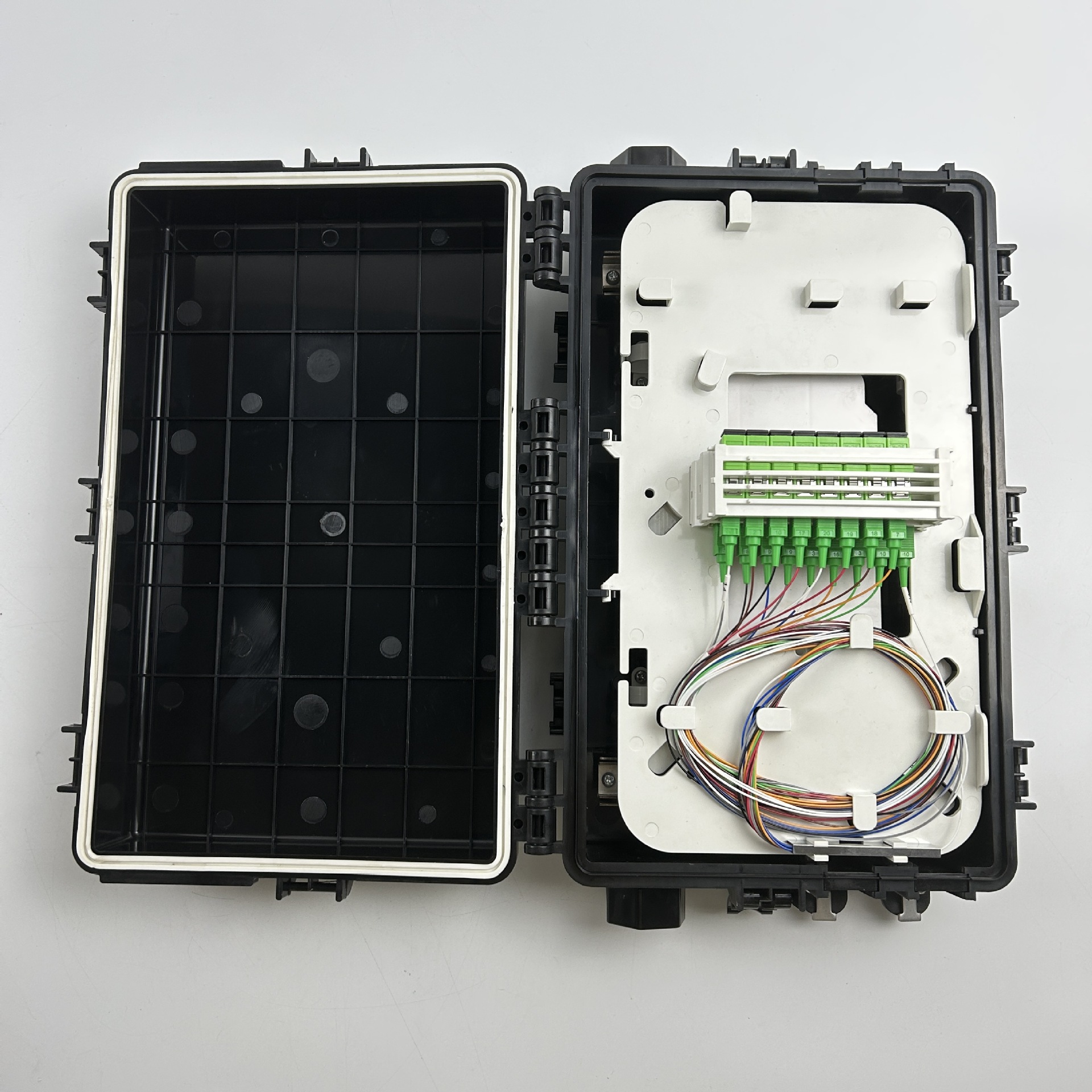 外贸款光纤分纤箱16芯光分路器箱plc迷你光纤接线盒ftth-阿里巴巴