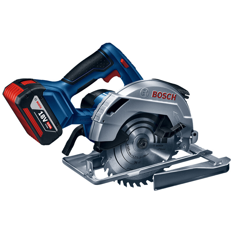 博世(bosch)锂电充电式电圆锯gks18v-57木工锯手提锯木材切割锯
