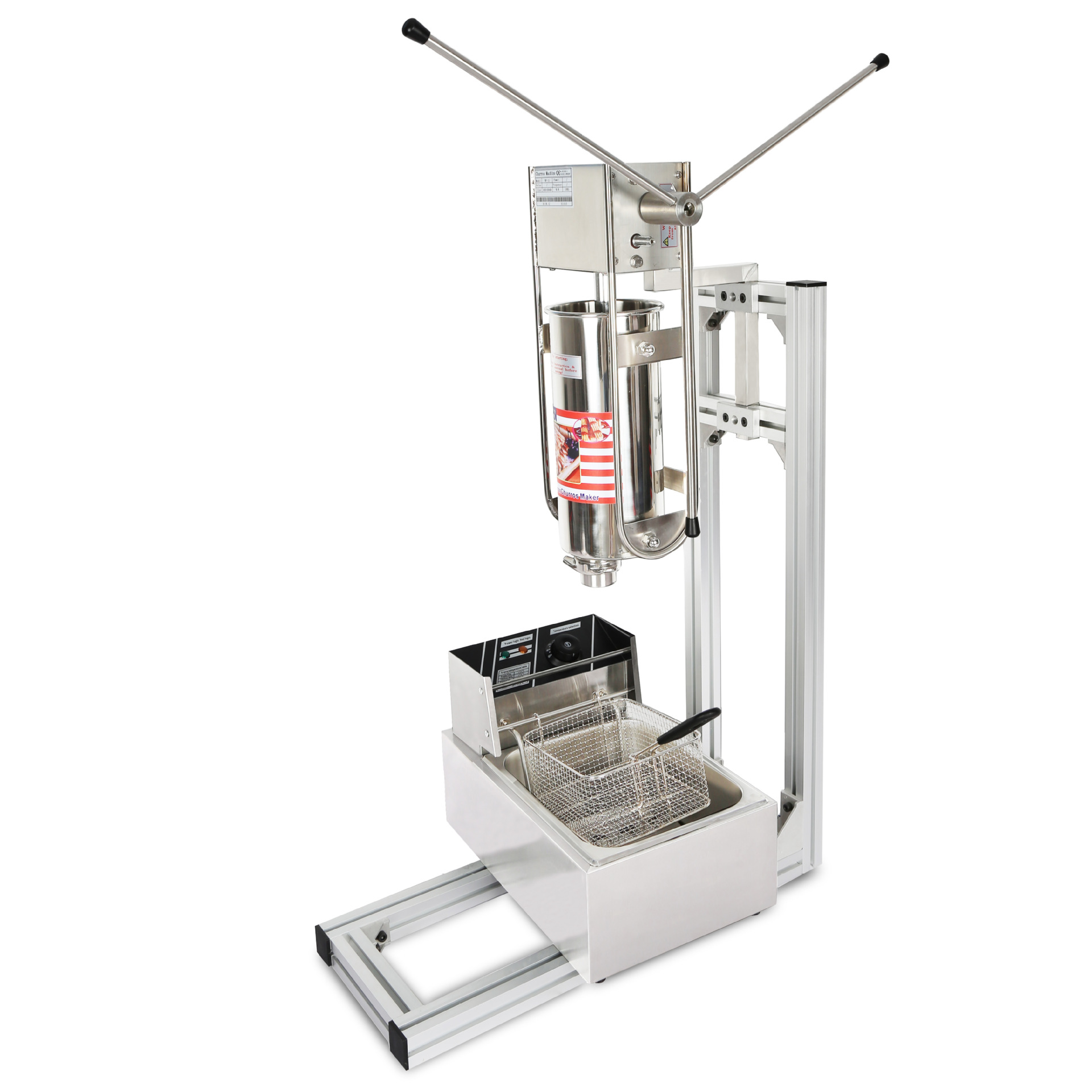 5l拉丁果机带炸炉/西班牙油条拉丁果设备/拉丁果吉拿果吉事果机