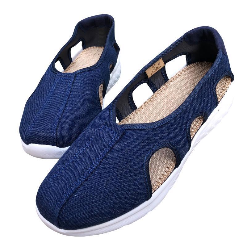 了尘僧服僧衣夏季透气麻布面加厚轻型减震运动软底单鞋僧鞋罗汉鞋