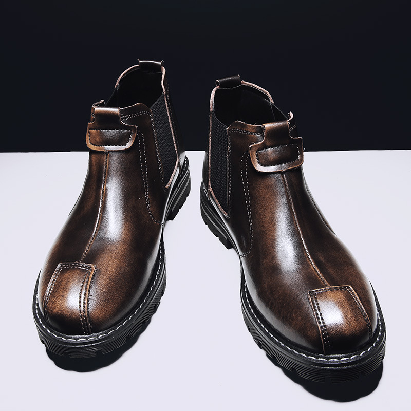 2024年新款马丁靴男切尔西靴 保暖男士休闲鞋复古潮流工装马丁靴