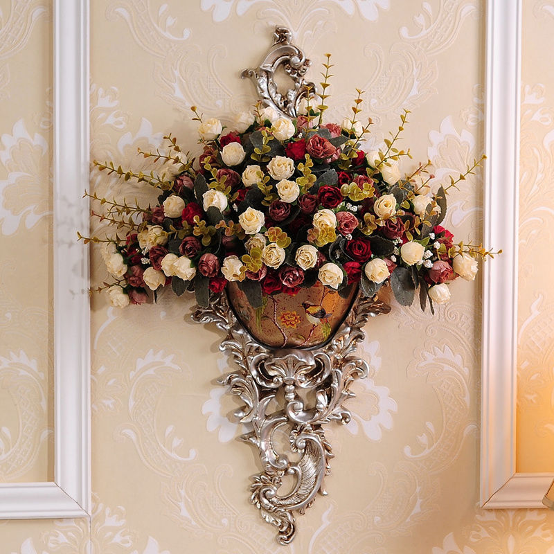 壁挂花瓶欧式壁饰墙上挂饰家装饰品家居墙壁复古挂件独立站亚马逊