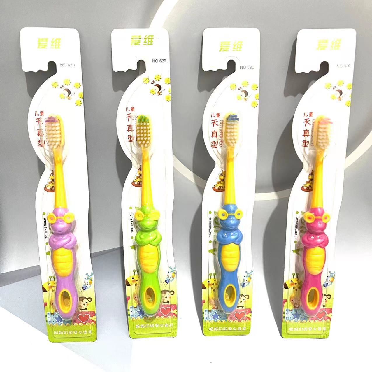 620 Children's Toothbrush Fine Hair Soft-Bristle Toothbrush Personal Care Toiletries Plastic Handle Toothbrush Stall Department Store Wholesale