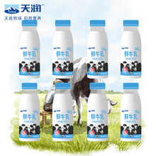 天润新疆鲜牛乳巴氏低温鲜牛奶儿童纯牛奶营养早餐奶245g*8瓶