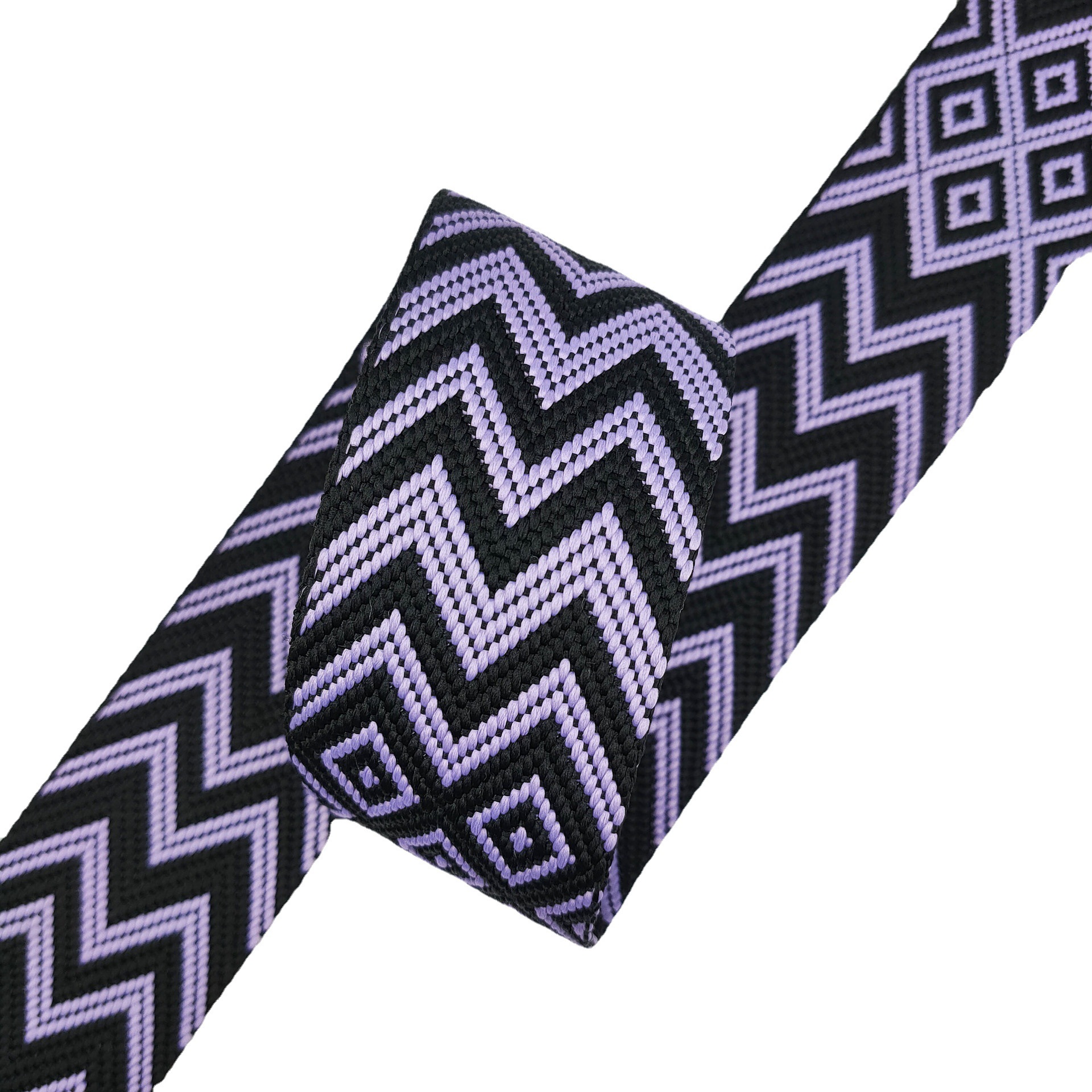 涤纶提花织带5厘米箱包织带 波浪菱形图案背包带民族风乐器包肩带