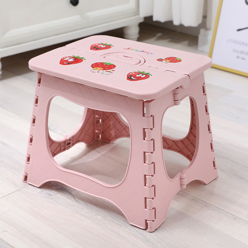 Folding Stool Thick and Portable Small Stool Cartoon Children's Stool Train Maza Household Coffee Table Stool Outdoor Plastic Stool