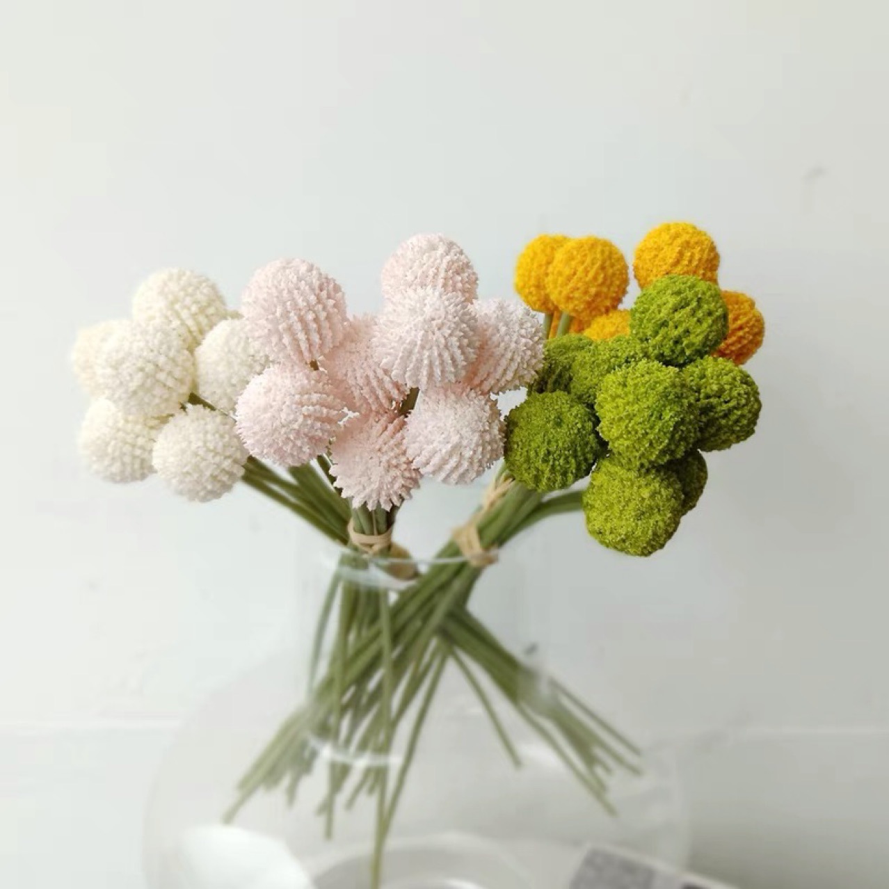 仿真花束金锤花黄金球森系新娘手捧花搭配花材家居软装假花摆件