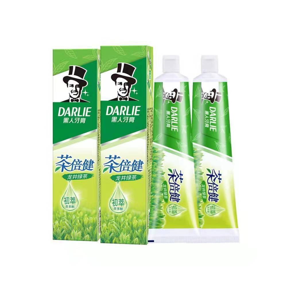黑人牙膏茶倍健龙井绿茶190g批发清新口气多规格可选家庭装