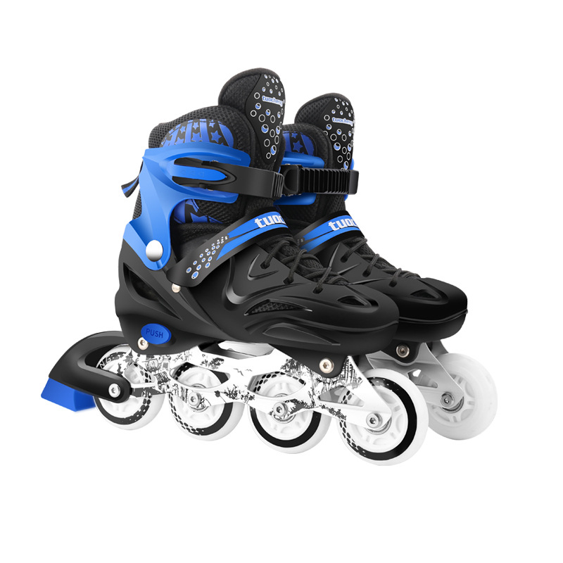 The Skating Shoes Children Full Set Genuine Goods Roller Skating Roller Skates Skates Boys Girl Child Beginner Adult Professional