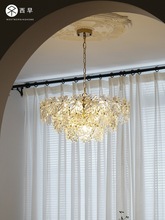 西早 意大利中古艺术水晶玻璃吊灯 法式轻奢客厅餐厅卧室