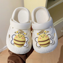 可爱小蜜蜂eva外穿软底卡通2024夏季新款儿童包头舒适ins风洞洞鞋