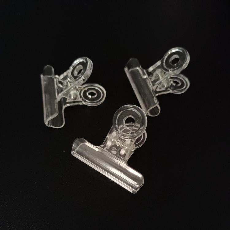 透明夹子学生试卷夹创意塑料零食封口夹装订票夹指甲夹圆头塑料夹