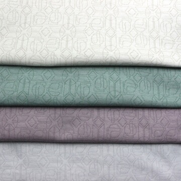 全棉色织双面提花布连接布针织布足球几何色织提花双面布服装面料