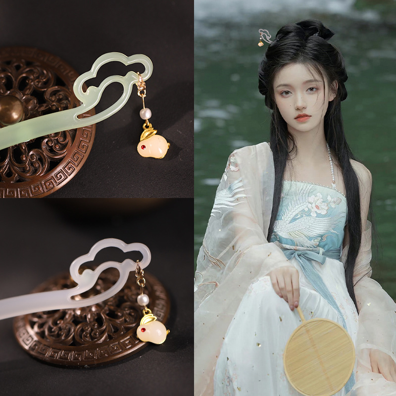 新款醋酸发簪流苏簪子古装发饰汉服头饰古典日常舞台旗袍造型搭配