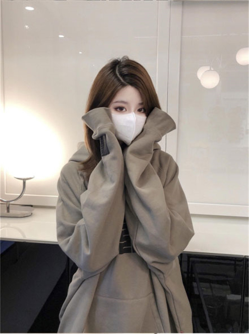 复古加绒卫衣女2025秋冬季新款韩版学生印花连帽宽松外套上衣女潮