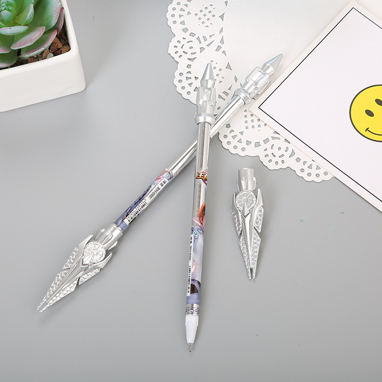 Cute Student Ball Pen Creative Hundred Birds Facing the Phoenix Gun Gel Pen Cartoon Stationery Office Black Signature Pen Wholesale