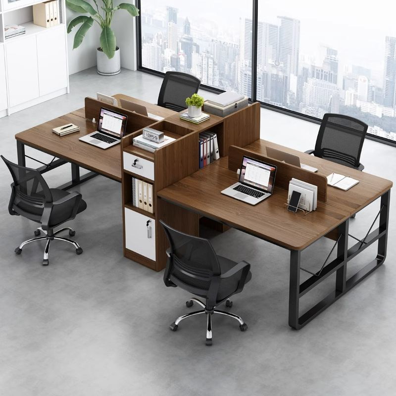 J檟1职员公桌简约现代公室单人工位简易2/四人位桌椅组合电脑