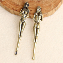 创意黄铜钥匙扣纯铜手工美女女神耳勺耳挖子耳耙采耳工具礼品男士
