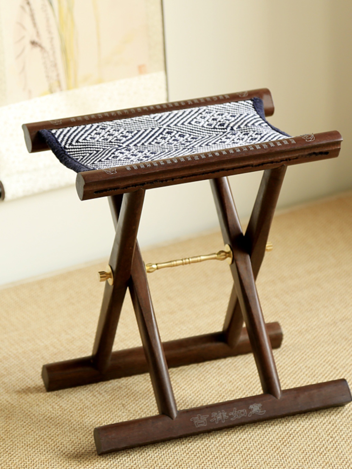 红木马扎礼盒装折叠传统工艺中秋年节礼物送老人实木坐凳商务礼品