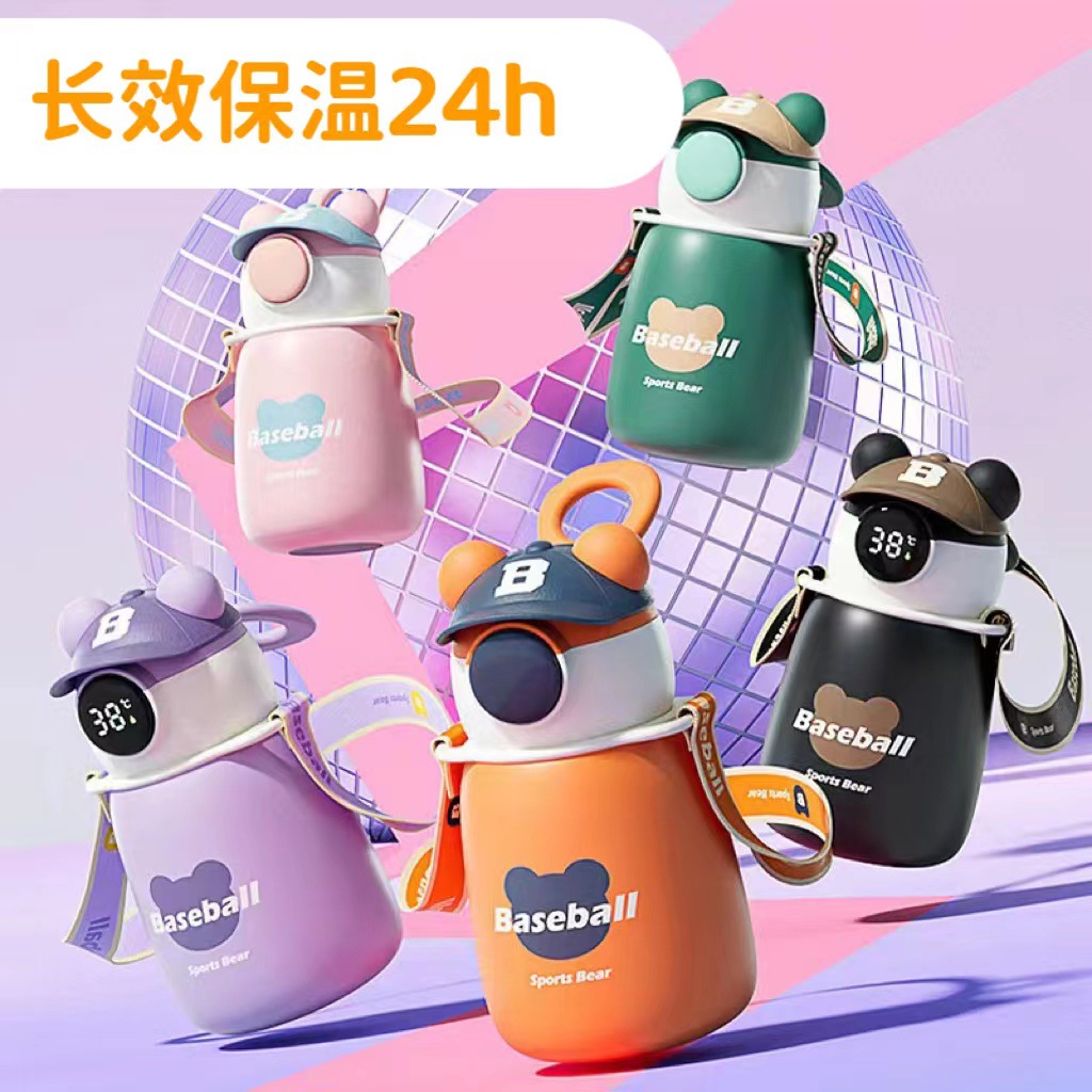 children‘s vacuum cup 316 food grade baby straw kettle male and female students school water cup portable big belly cup