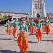 敦煌舞蹈演出服儿童印度舞服装元旦异域风情艺考风格练习演出名族