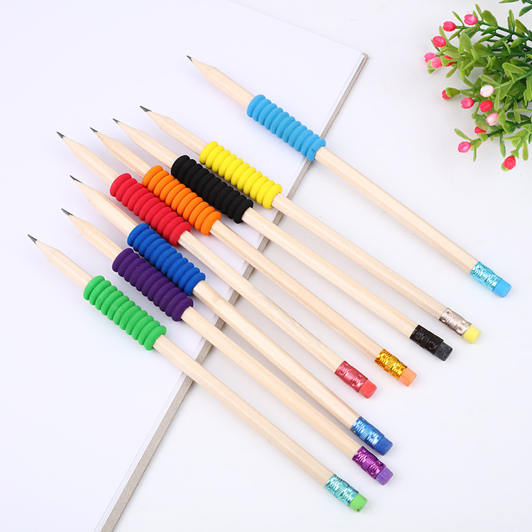 Hb Pencil Holding Device Pencil Set Children's Writing Pencil Foreign Trade Pencil Factory Direct Sales