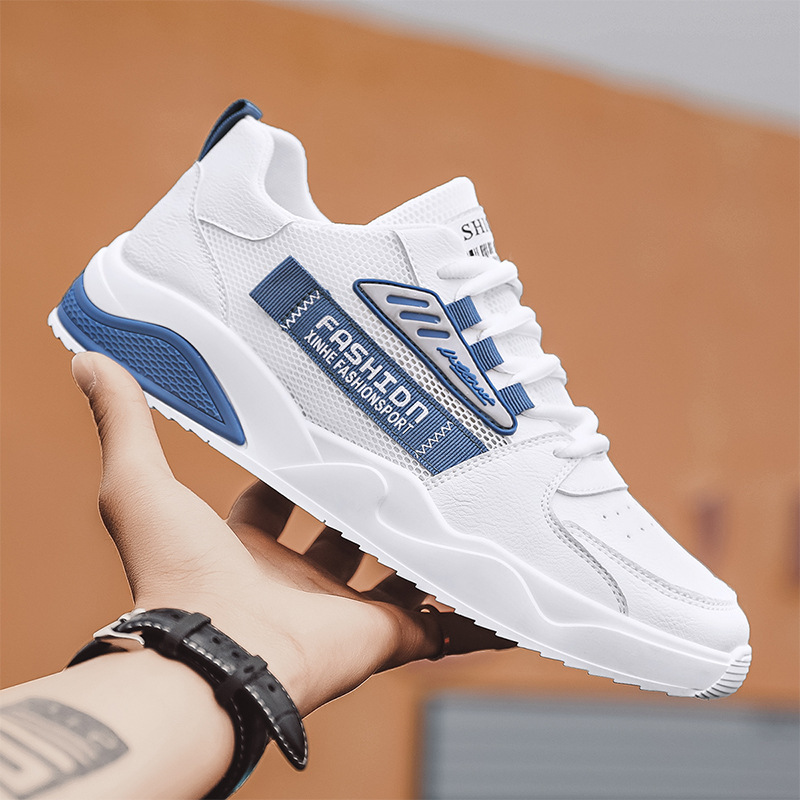Men‘s Sneakers Summer 2022 New Mesh Breathable Sports Leisure Shoes Teen Trend All-Matching and Lightweight Men‘s Shoes