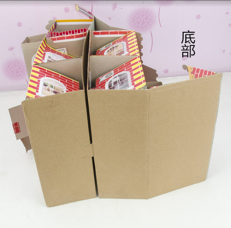 祭神用品中元节祭祀殡葬灵屋纸房子别墅纸活纸货折叠清明节七月半