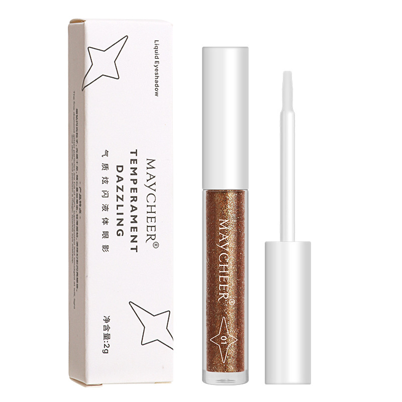 MAYCHEER Liquid Eye Shadow Shiny Crystal Shimmer Sequins Eye Shadow Pen Brightening Monochrome Liquid Eye Shadow Face Lift Cream Flash Eyeliner