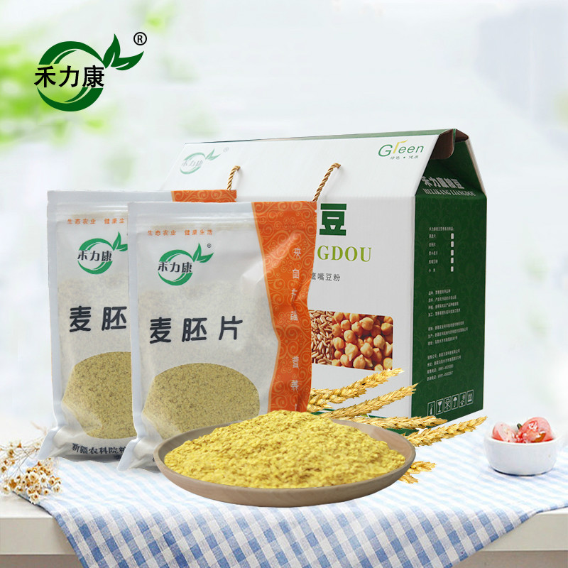 新疆农科院小麦胚芽麦胚片天然谷物富硒即食燕麦早餐-阿里巴巴